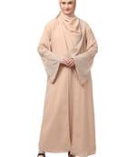 sleeves and hijab hand pearl hand embroidard inner and jacket with hijab party abaya