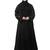 sleeves and hijab thread embrodery front open abaya