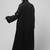 sleeves and hijab thread embrodery front open abaya