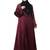 sleeves and hijab thread embrodery front open abaya