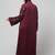 sleeves and hijab thread embrodery front open abaya