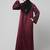 sleeves and hijab thread embrodery front open abaya