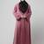 sleeves and hijab thread embrodery front open abaya
