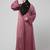 sleeves and hijab thread embrodery front open abaya