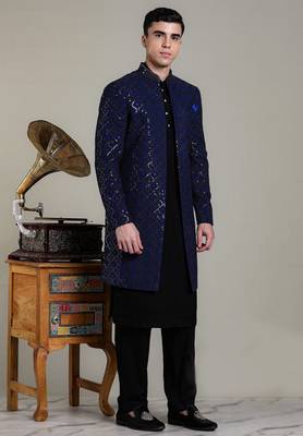 Arruga stylish men's indo-western jacket kurta set 2