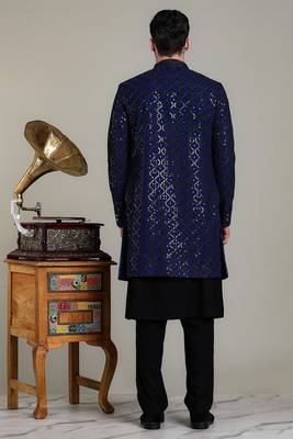 Arruga stylish men's indo-western jacket kurta set 4