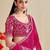 rani pink moss chiffon silk blend bandhani printed saree with embroidered lace boarder with blouse