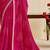 rani pink moss chiffon silk blend bandhani printed saree with embroidered lace boarder with blouse