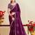 purple moss chiffon silk blend bandhani printed saree with embroidered lace boarder with blouse 