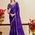 lavender moss chiffon silk blend bandhani printed saree with embroidered lace boarder with blouse 
