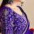 lavender moss chiffon silk blend bandhani printed saree with embroidered lace boarder with blouse 