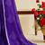 lavender moss chiffon silk blend bandhani printed saree with embroidered lace boarder with blouse 