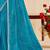 skyblue moss chiffon silk blend bandhani printed saree with embroidered lace boarder with blouse