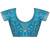 skyblue moss chiffon silk blend bandhani printed saree with embroidered lace boarder with blouse