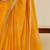 mustard moss chiffon silk blend bandhani printed saree with embroidered lace boarder with blouse