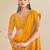 mustard moss chiffon silk blend bandhani printed saree with embroidered lace boarder with blouse