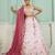 Pink- Tissue Fabric Sequins embroidery Semi-Stitched Lehenga & Unstitched Blouse With Dupatta