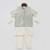 Mint Green Floral Printed Chanderi Nehru Jacket Set