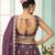 Purple- Tissue Fabric Sequins embroidery Semi-Stitched Lehenga & Unstitched Blouse With Dupatta