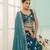 Teal- Silk Fabric Sequins embroidery Semi-Stitched Lehenga & Unstitched Blouse With Dupatta