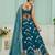 Teal- Silk Fabric Sequins embroidery Semi-Stitched Lehenga & Unstitched Blouse With Dupatta