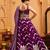Burgundy- Silk Fabric Sequins embroidery Semi-Stitched Lehenga & Unstitched Blouse With Dupatta