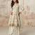 Off white zari embroidery sequins gota work chinon georgette anarkali palazzo - free size stitching (size upto 42")