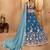 Teal- Silk Fabric Sequins embroidery Semi-Stitched Lehenga & Unstitched Blouse With Dupatta