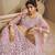 Pink Net Sequins embroidery Semi Stitched Lehenga choli Dupatta