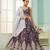 Purple- Tissue Fabric Sequins embroidery Semi-Stitched Lehenga & Unstitched Blouse With Dupatta