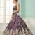 Purple- Tissue Fabric Sequins embroidery Semi-Stitched Lehenga & Unstitched Blouse With Dupatta