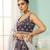 Purple- Tissue Fabric Sequins embroidery Semi-Stitched Lehenga & Unstitched Blouse With Dupatta
