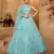 Seagreen- Net Fabric Sequins embroidery Semi-Stitched Lehenga & Unstitched Blouse With Dupatta