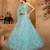 Seagreen- Net Fabric Sequins embroidery Semi-Stitched Lehenga & Unstitched Blouse With Dupatta
