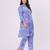 Blue abstract  cotton co-ord set