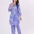 Blue abstract  cotton co-ord set