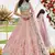 Pink- Tissue Fabric Sequins embroidery Lehenga & Unstitched Blouse With Dupatta