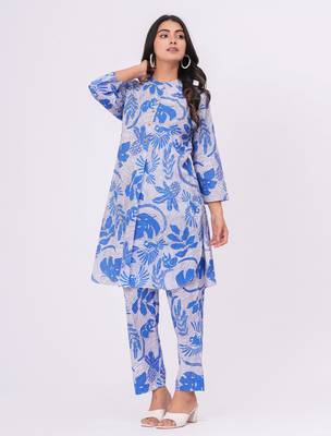 Blue bird  cotton co-ord set 1