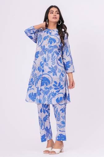 Blue bird  cotton co-ord set
