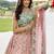 Pink- Tissue Fabric Sequins embroidery Semi-Stitched Lehenga & Unstitched Blouse With Dupatta