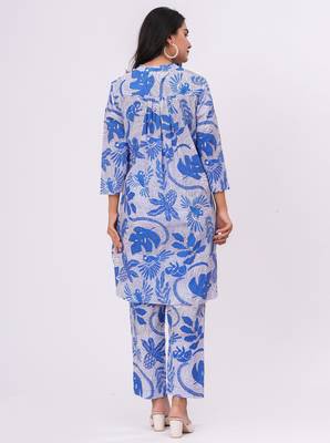Blue bird  cotton co-ord set 2