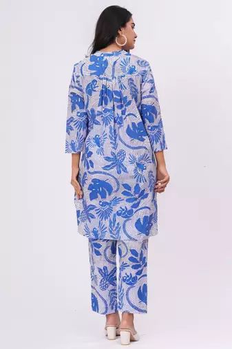 Blue bird  cotton co-ord set