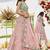 Pink- Tissue Fabric Sequins embroidery Semi-Stitched Lehenga & Unstitched Blouse With Dupatta
