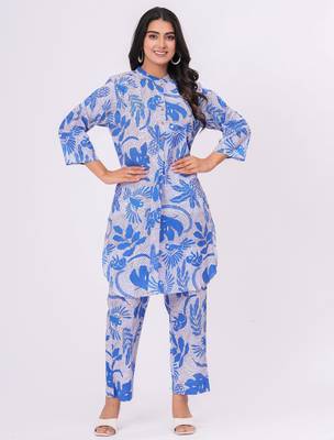 Blue bird  cotton co-ord set 3