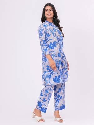 Blue bird  cotton co-ord set 4