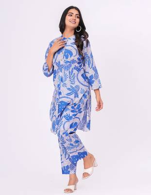 Blue bird  cotton co-ord set 5