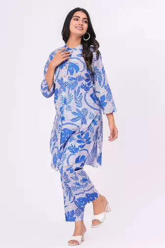 Blue bird  cotton co-ord set