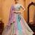 Peach- Georgette Fabric Sequins embroidery Semi-Stitched Lehenga & Unstitched Blouse With Dupatta