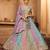 Lavender- Georgette Fabric Sequins embroidery Semi-Stitched Lehenga & Unstitched Blouse With Dupatta