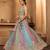 Lavender- Georgette Fabric Sequins embroidery Semi-Stitched Lehenga & Unstitched Blouse With Dupatta